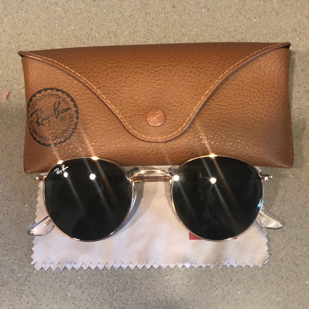 Ray-ban round gold frame